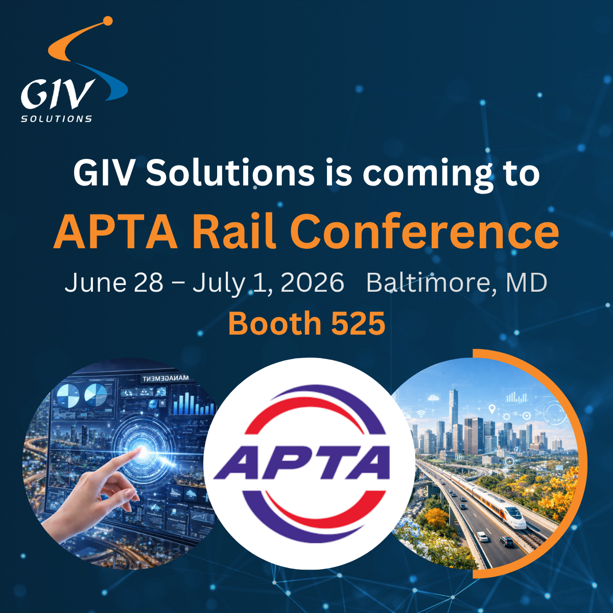 GIV Solutions Is Coming to APTA Rail Conference 2026